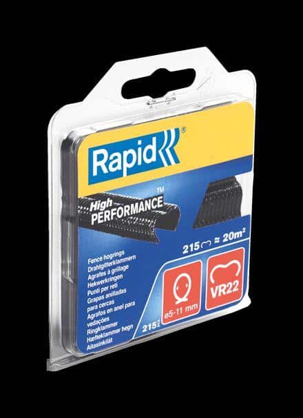 SPONTY TYP VR22, čierny plast, 215ks RAPID 40108804