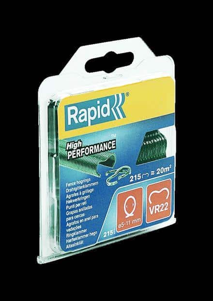 SPONY TYP VR22, zelený plast, 215ks RAPID 40108802