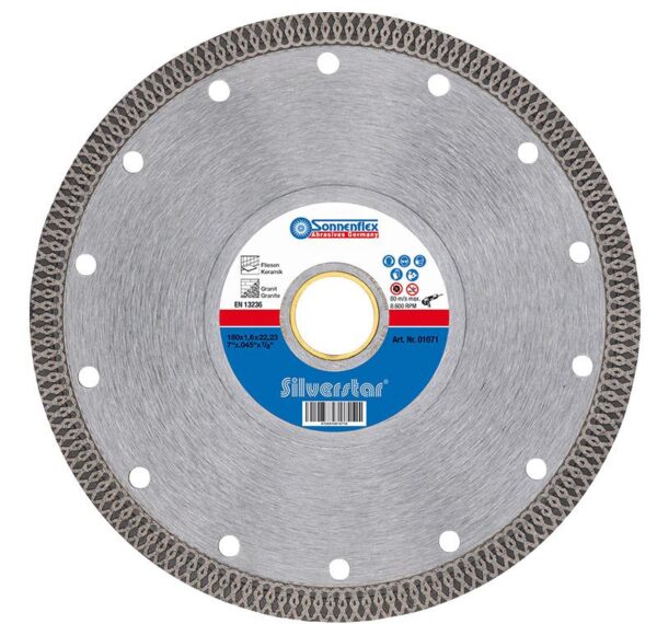 KOTÚČ DIAMANTOVÝ 125x1,3x7x22,23 SS, dlažba, pavučinový segment Sonnenflex 81202 N