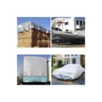 Plachta 5 x 8 m odolná nepremokavá 120g/m2 s okami strieborná – Obrázok 4