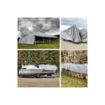 Plachta 5 x 8 m odolná nepremokavá 120g/m2 s okami strieborná – Obrázok 5