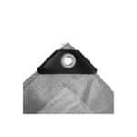 Plachta 5 x 8 m odolná nepremokavá 120g/m2 s okami strieborná – Obrázok 2