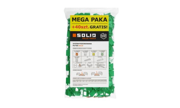 Spona leveling STANDARD 3 mm 400 + 40 ks SOLID TOOLS