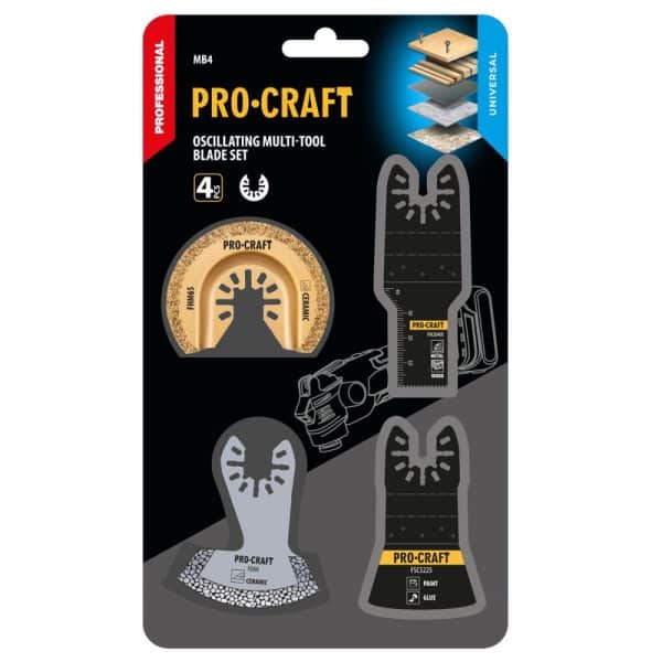Sada nadstavcov pre multifunkčnú oscilačnú brúsku Procraft MB4 | MB4