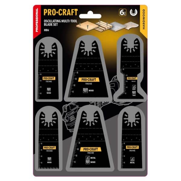 Sada nástavcov pre multifunkčnú oscilačnú brúsku Procraft MB6 | MB6