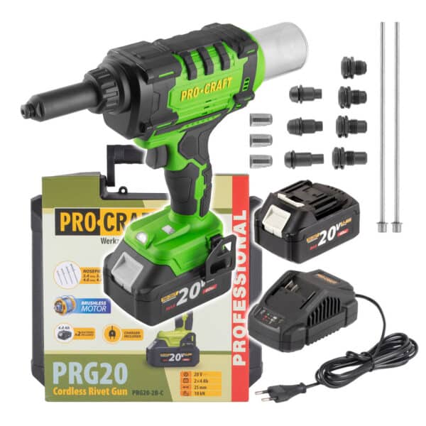 Sada nadstavcov pre nitovaciu pištoľ Procraft PRG20 | PRG20 Nosepieces & Jaws