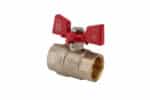 Guľový kohút motýľ žltý 3/4"FF | KR.217 3/4"FF