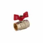 Guľový kohút motýľ žltý 3/4"FF | KR.217 3/4"FF