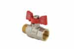 Guľový kohút motýľ červený 1/2" FM | KR.218 1/2"FM