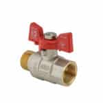 Guľový kohút motýľ červený 1/2" FM | KR.218 1/2"FM