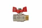 Guľový kohút motýľ červený 1/2" FM | KR.218 1/2"FM