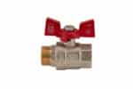 Guľový kohút motýľ červený 3/4" FM | KR.218 3/4"FM