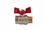 Guľový kohút motýľ červený 3/4" FM | KR.218 3/4"FM