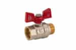 Guľový kohút motýľ červený 3/4" FM | KR.218 3/4"FM