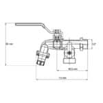 Kulový kohout zahradní se dvěma vývody 1/2" | KR.248 1/2"