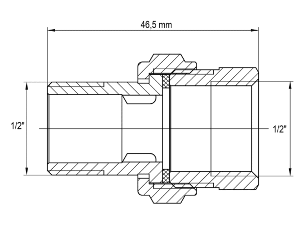 Skrutkovanie, priame, ploché tesnenie 1/2" | KR.343 1/2"