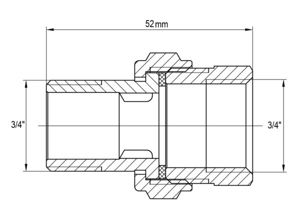 Skrutkovanie, priame, ploché tesnenie 3/4" | KR.343 3/4"