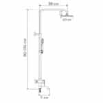 Sprchový stĺp s batériou KUB-009-J | KUB-009-J