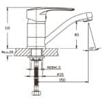 Drezová batéria MIXXUS PREMIUM GERMES 555-15CM (NUT) | GERMES 555-15СМ (NUT)