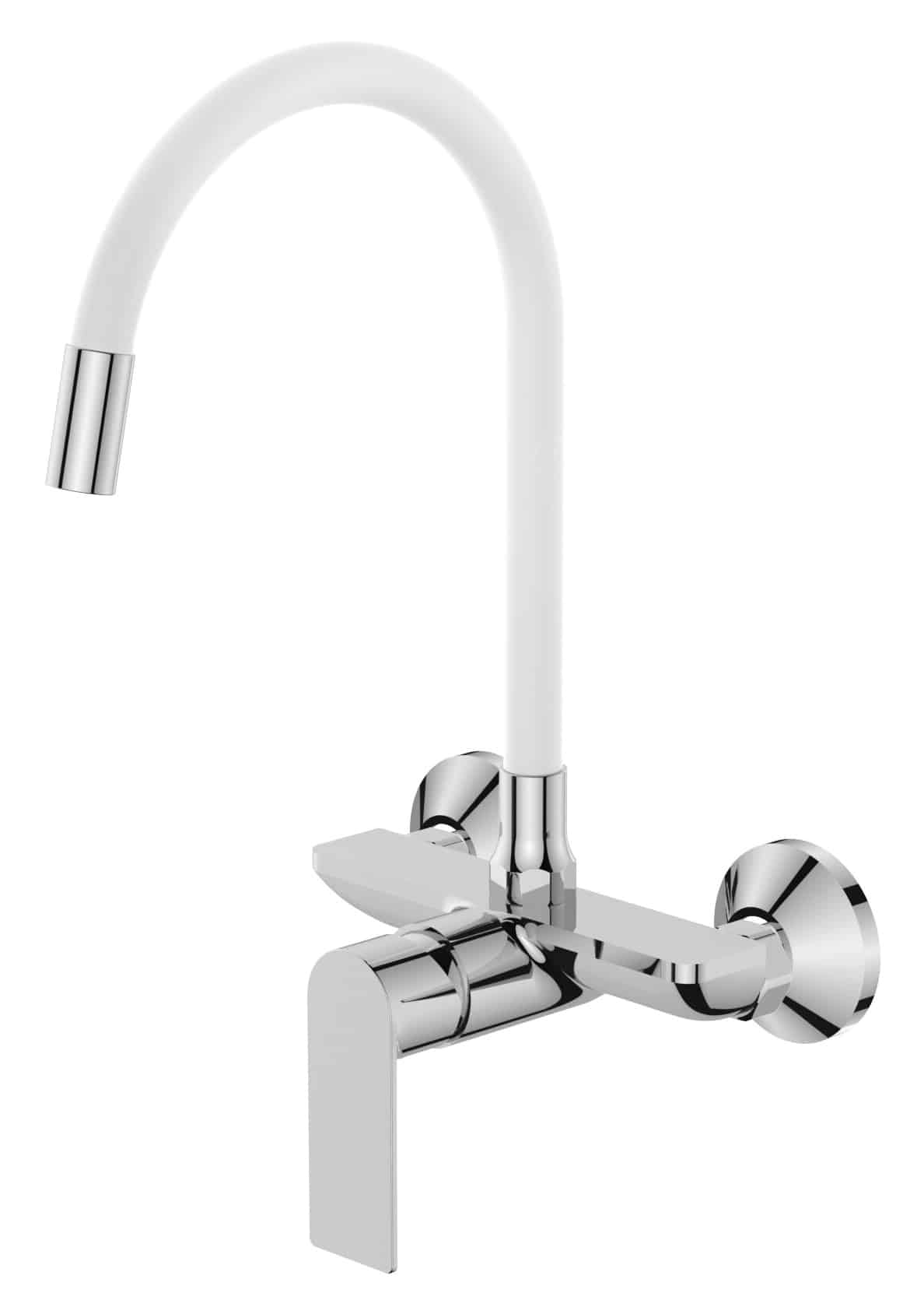8218-alex-005-reflwhite Nástenná drezová batéria s flexibilným výtokom MIXXUS PREMIUM ALEX 005 REFL.WHITE, biela | ALEX 005 REFL.WHITE