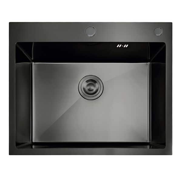 Nerezový drez MIXXUS MH5843 DECOR GRAPHITE so sifónom, grafitový | MH5843 DECOR GRAPHITE