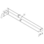 Mereo Polička k WALK IN, 120 cm, čierny ALU – Obrázok 3