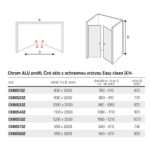 Mereo Sprchové dvere, Novea, dvojkrídlové, lietacie, 100 cm, chróm ALU, sklo Číre – Obrázok 3