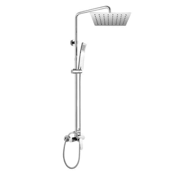 Mereo Eve sprchová batéria s hlavovou hranatou slim sprchou 250x250 mm, nerez