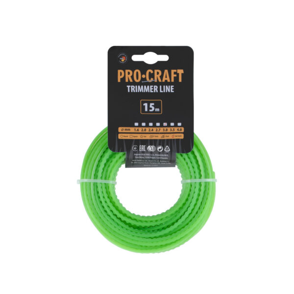 Žacia struna (3 mm) (15 m), ozubená, PROCRAFT KD-3/15