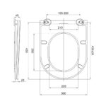 Mereo WC set - Rimless WC oblé, modul pre sadrokartón, biele oválne tlačidlo – Obrázok 13
