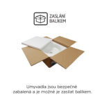Mereo Umývadlo na dosku aj zavesenie s prepadom, Trino, 420x425x130 mm, keramické - pre zaslanie na palete – Obrázok 8