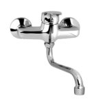 Mereo Drezová nástenná batéria, Sonáta, 150 mm, s ramienkom rúrkovým ø 18 mm - 300 mm, chróm