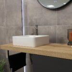 Mereo Umývadlo na dosku aj zavesenie s prepadom, Trino, 420x425x130 mm, keramické - pre zaslanie na palete – Obrázok 9