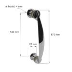 Mereo Madlo pre sprchové kúty Mistica, Fantasy, rozstup 145 mm, 1ks – Obrázok 3