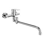 Mereo Nástenná batéria do byt. jadra, Pego, 150 mm, rúrkové ramienko ø 18 mm - 330 mm, bez prísl.