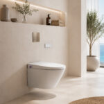 Mereo WC s integrovaným elektronickým bidetom, RIMLESS, 592x380x430 cm, keramické, vč. sedátka – Obrázok 19