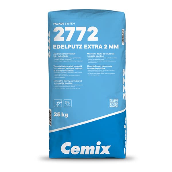 2772_EdelputzExtra_2mm_25kg_2023_3D_1 Minerálna omietka Cemix 2772 Edelputz Extra 2 mm – balenie 25 kg