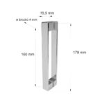 Mereo Rúčka pre sprchové kúty a dvere LIMA - CK608xxK, CK804xxK, CK805xxK a CK809xxK, rozteč 160 mm – Obrázok 2