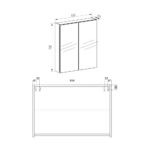 Mereo Kúpeľňová galerka 60 cm, zrkadlová skrinka, dub Riviera – Obrázok 5