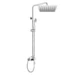 Mereo Eve sprchová batéria s hlavovou hranatou slim sprchou 300x300 mm, nerez