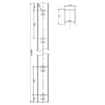 Mereo Fixačný (stenový) profil pre CK106xxS, chrom ALU, 200 cm – Obrázok 4