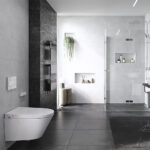 Mereo WC s integrovaným elektronickým bidetom, RIMLESS, 592x380x430 cm, keramické, vč. sedátka – Obrázok 12