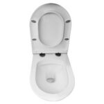Mereo WC set - Rimless WC oblé, modul pre sadrokartón, biele oválne tlačidlo – Obrázok 11