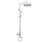 Mereo Dita vaňová batéria s hlavovou hranatou slim sprchou 250x250 mm, nerez