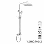 Mereo Viana sprchová batéria s hlavovou guľatou slim sprchou ø 300 mm, nerez – Obrázok 8