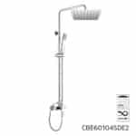 Mereo Eve sprchová batéria s hlavovou hranatou slim sprchou 250x250 mm, nerez – Obrázok 7