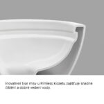 Mereo WC set - Rimless WC oblé, modul pre sadrokartón, biele oválne tlačidlo – Obrázok 8