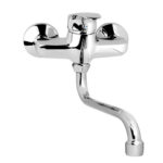 Mereo Drezová nástenná batéria, Sonáta, 100 mm, s ramienkom rúrkovým ø 18 mm - 300 mm, chróm