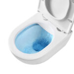 Mereo WC set - Rimless WC oblé, modul pre sadrokartón, biele oválne tlačidlo – Obrázok 14