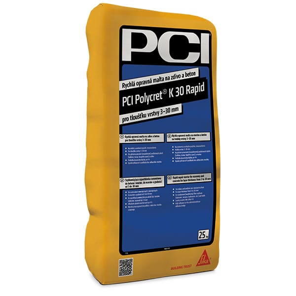 PCI POLYCRET K 30 RAPID rýchla opravná a vyrovnávacia malta 25kg